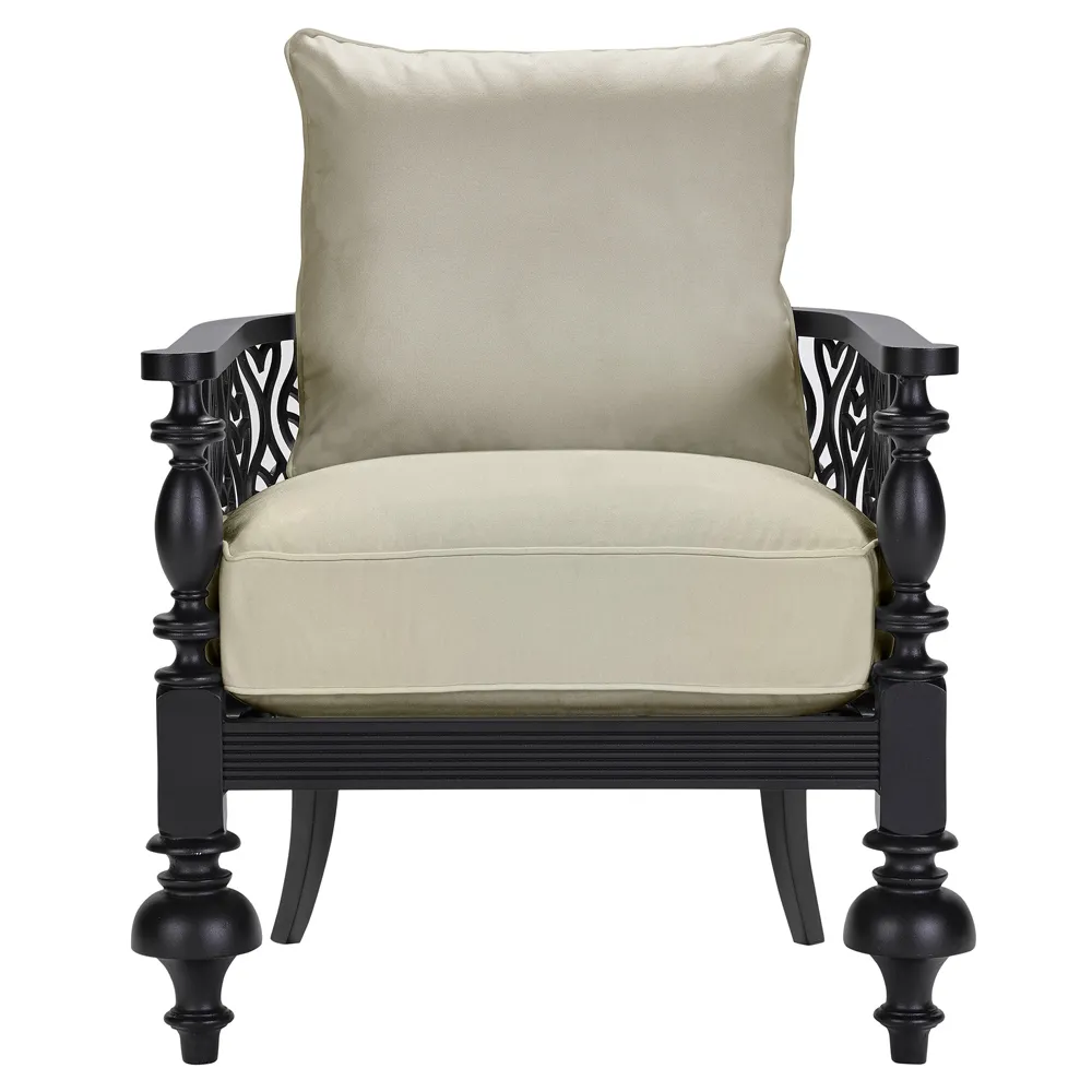 Hermine Outdoor Accent Chair - Beige, Aluminum image