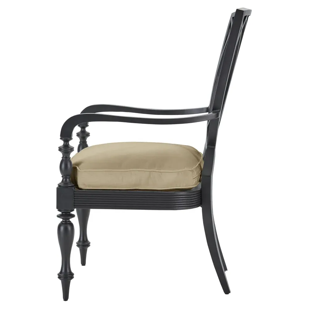 Hermine Outdoor Dining Arm Chair - Sand, Aluminum