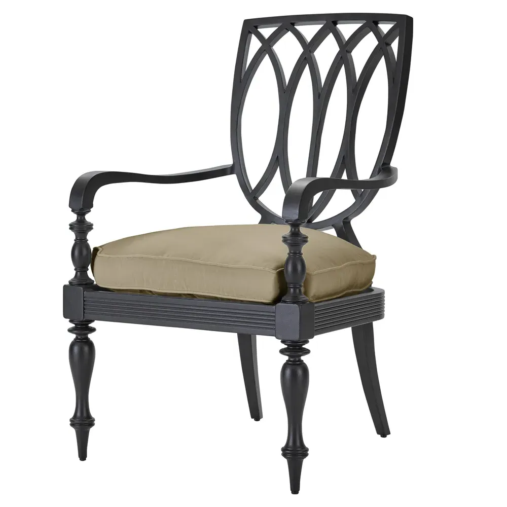 Hermine Outdoor Dining Arm Chair - Sand, Aluminum