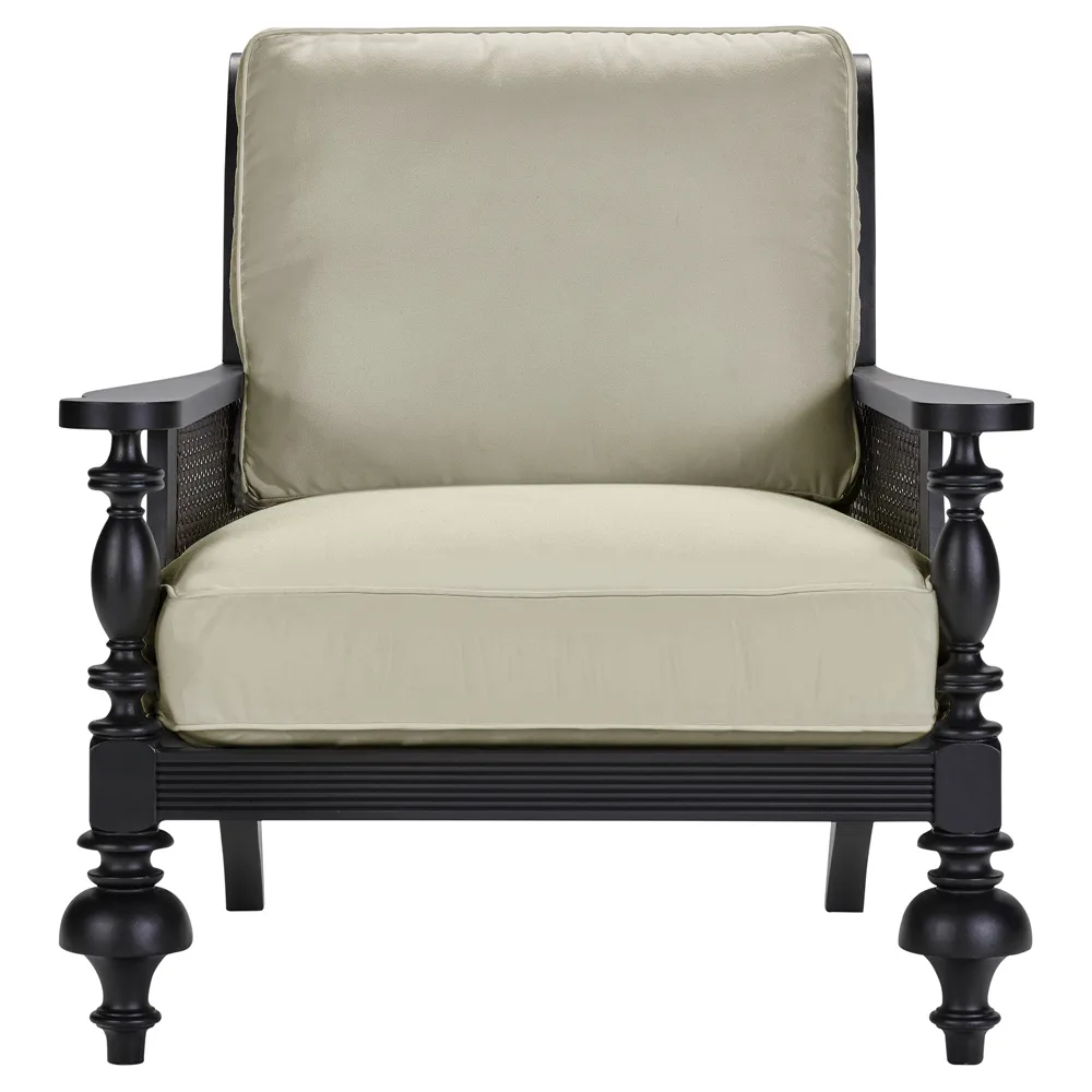 Hermine Outdoor Lounge Chair - Beige, Aluminum