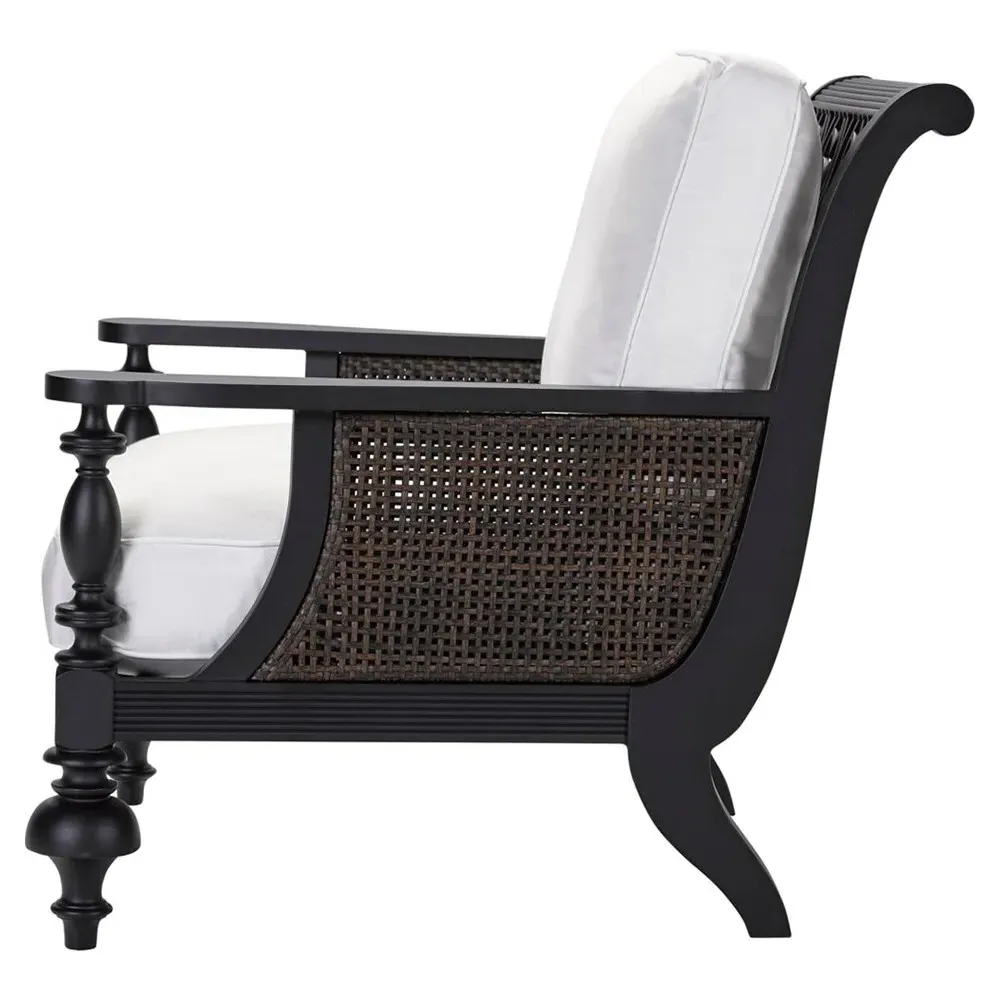 Hermine Outdoor Lounge Chair - White, Aluminum