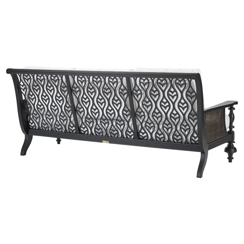 Hermine Outdoor Sofa - White, Aluminum