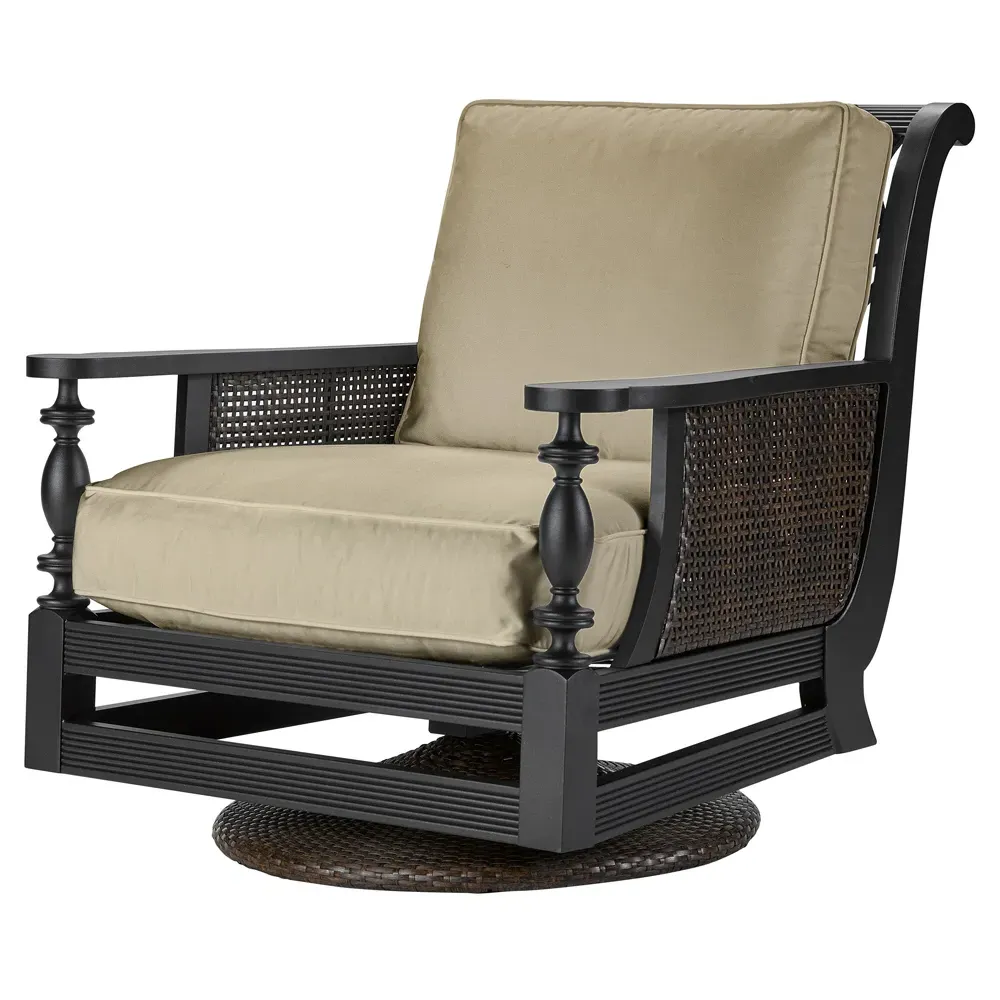 Hermine Outdoor Swivel Chair - Sand, Aluminum