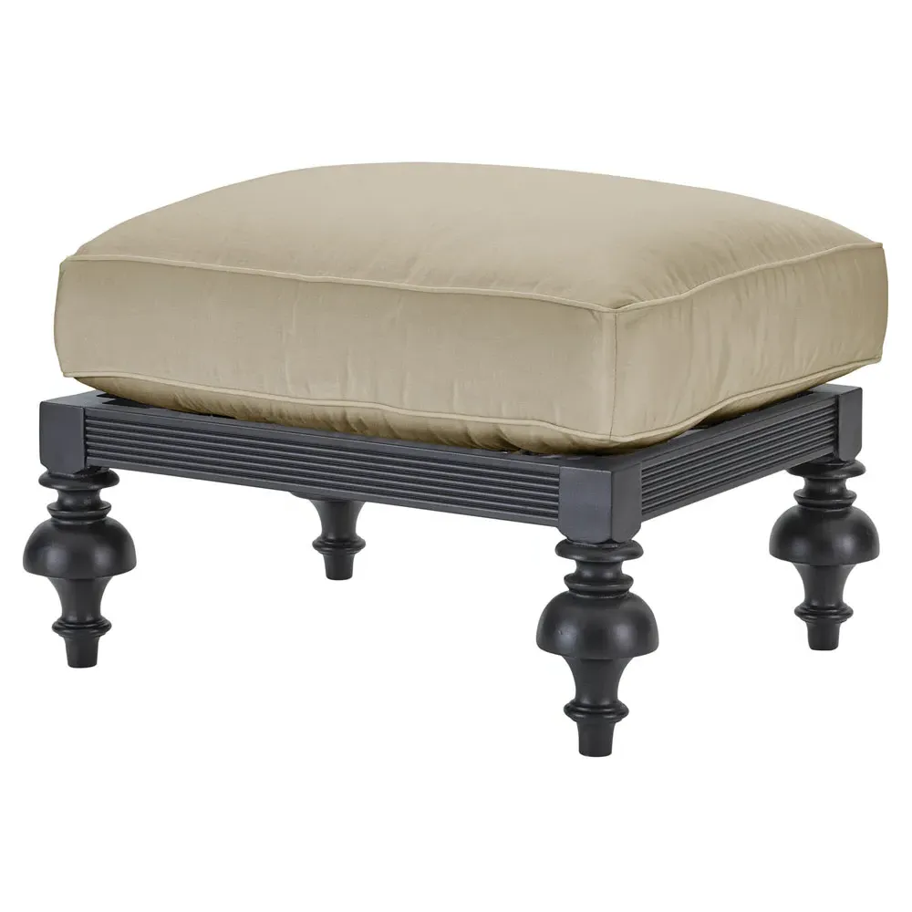 Hermine Rectangular Outdoor Ottoman - Sand, Aluminum