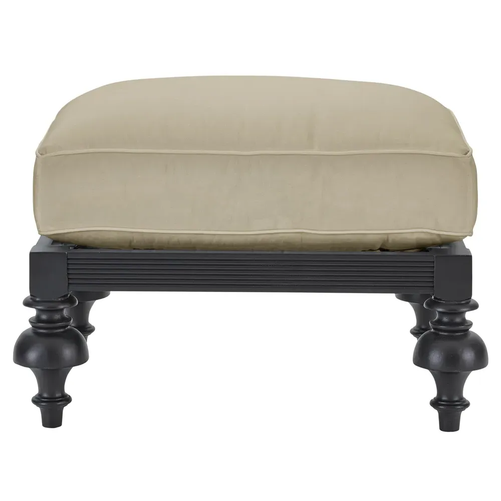 Hermine Rectangular Outdoor Ottoman - Sand, Aluminum