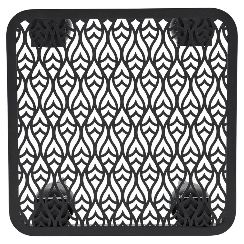 Hermine Square End Table - Black, Aluminum