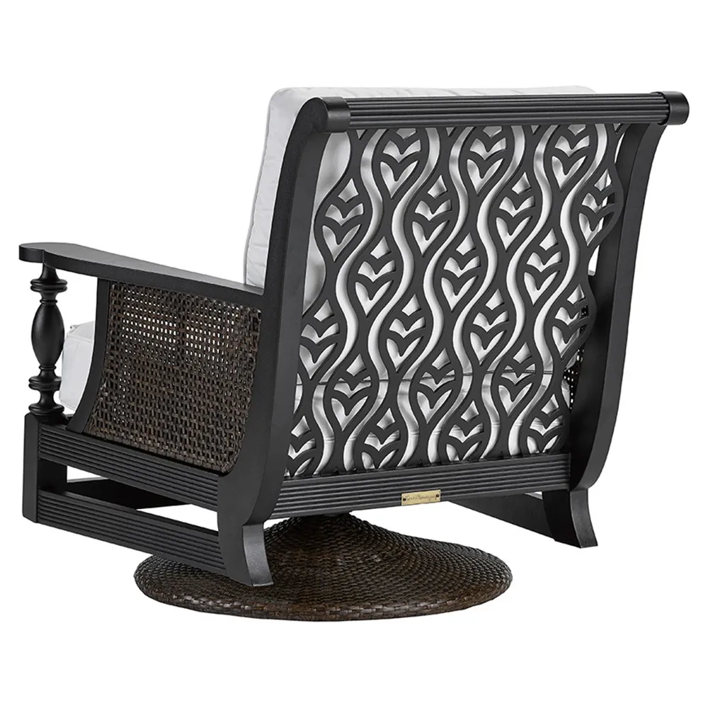 Hermine Swivel Chair - White, Aluminum