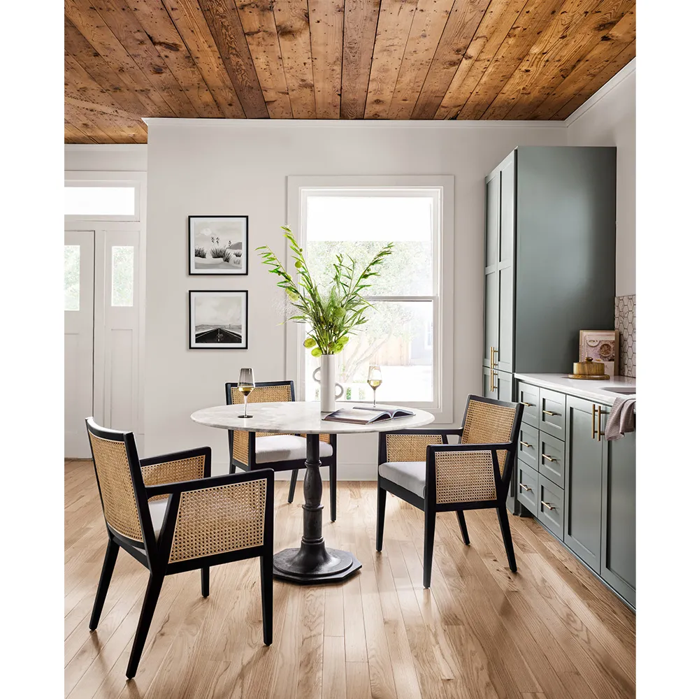 Hervey Round Dining Table - White, Marble