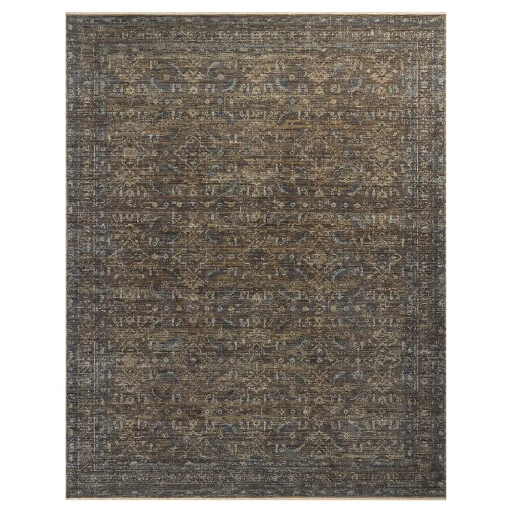 Hestia Patterned Rug 4'x10' - Tobacco Brown