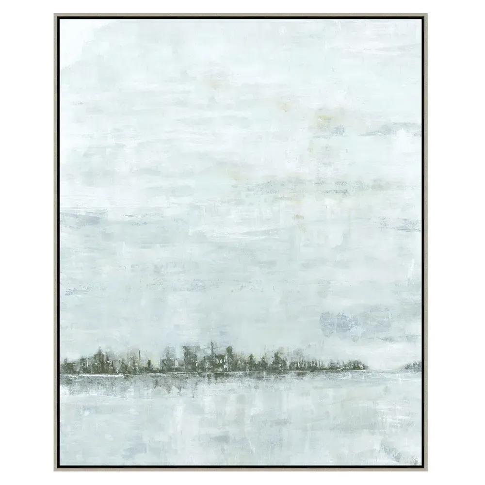 Hezzy The City Grey Frame Painting 1 - Grey, Canvas image