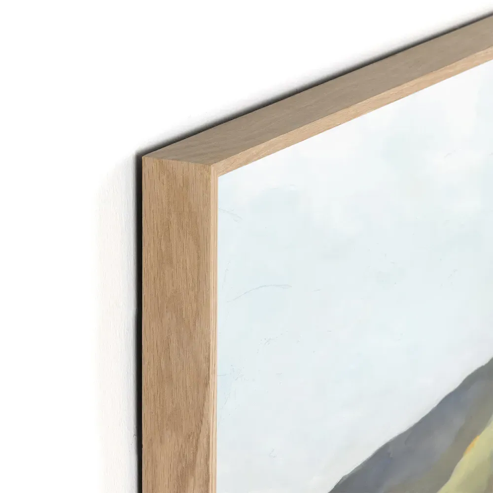 Highlands Diptych Painting - Green, Oak Canvas