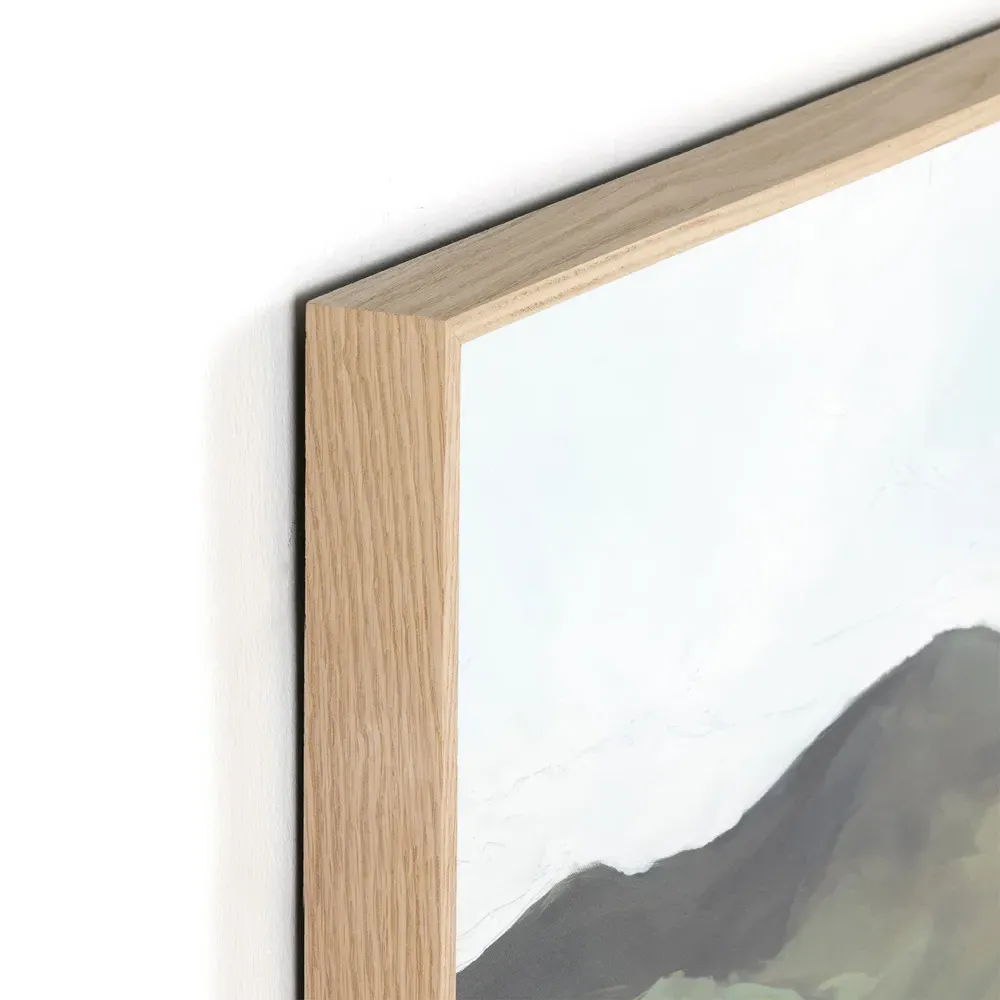 Highlands Diptych Painting - Green, Oak Canvas