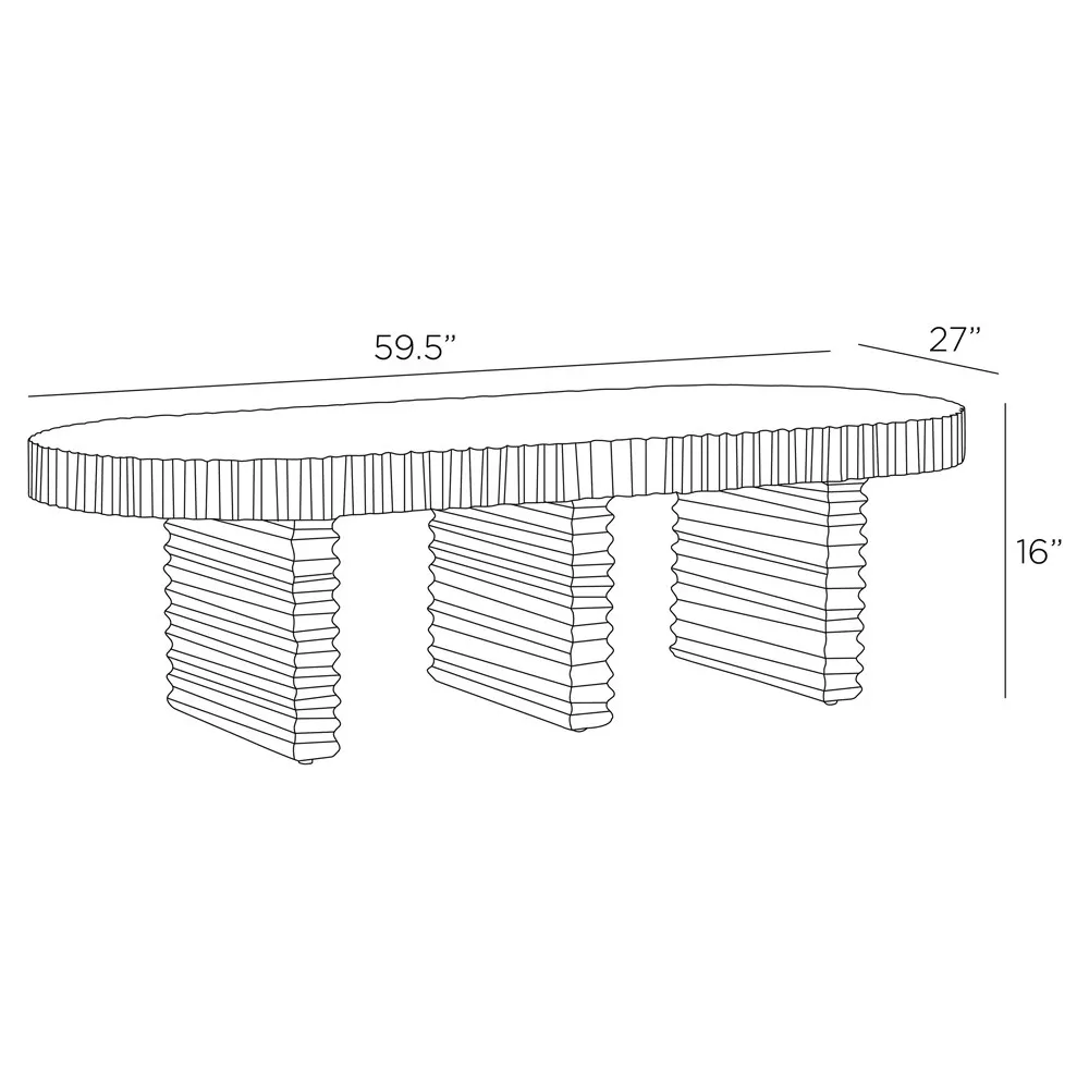 Hilbeck Oval Coffee Table - Brown, Mango Wood