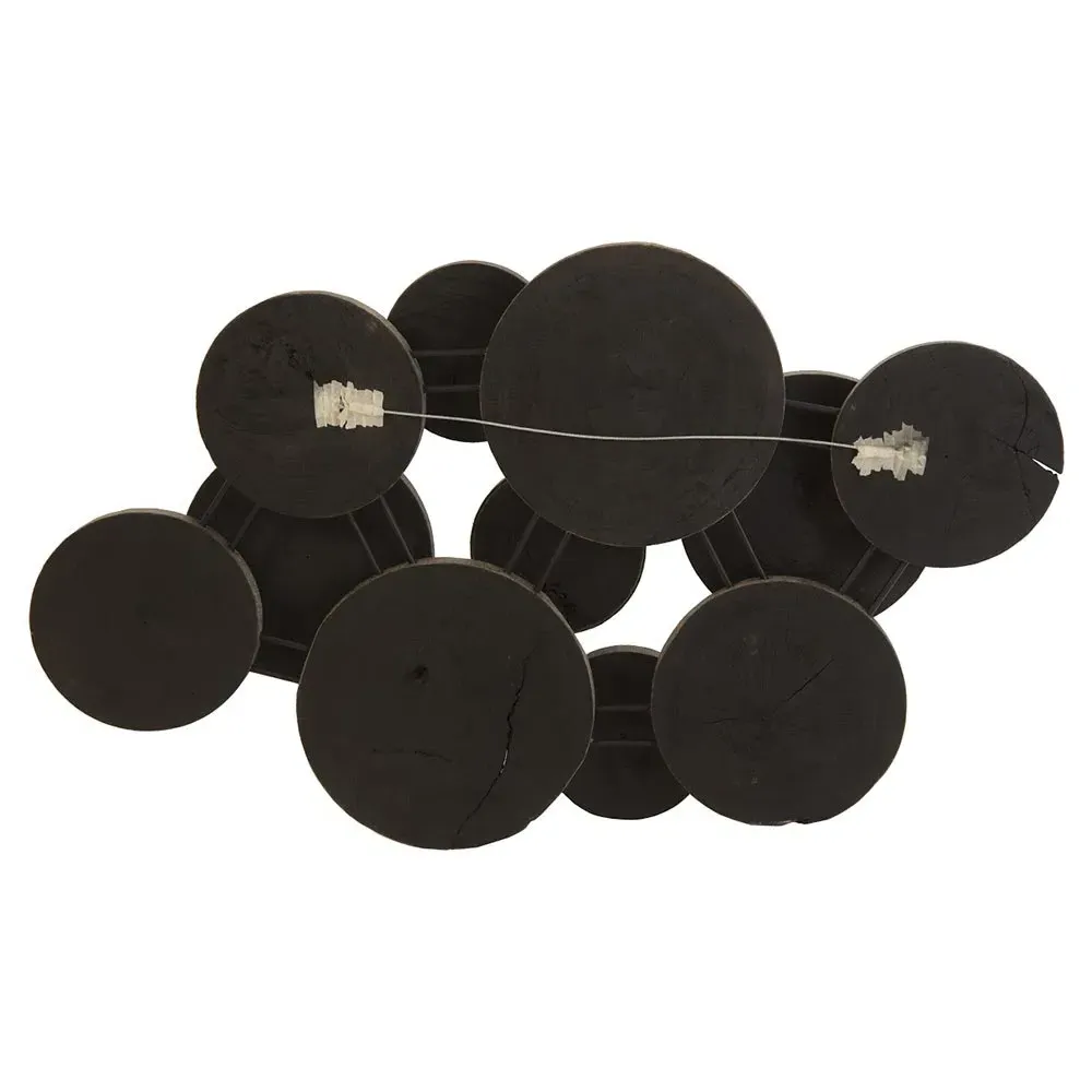 Hilda Large Wall Sculpture - Grey, Mango Wood