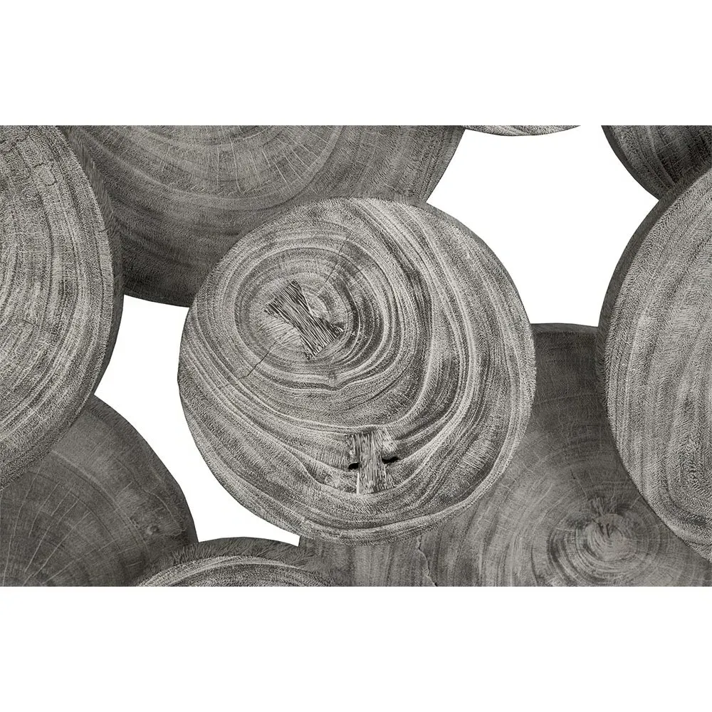Hilda Large Wall Sculpture - Grey, Mango Wood