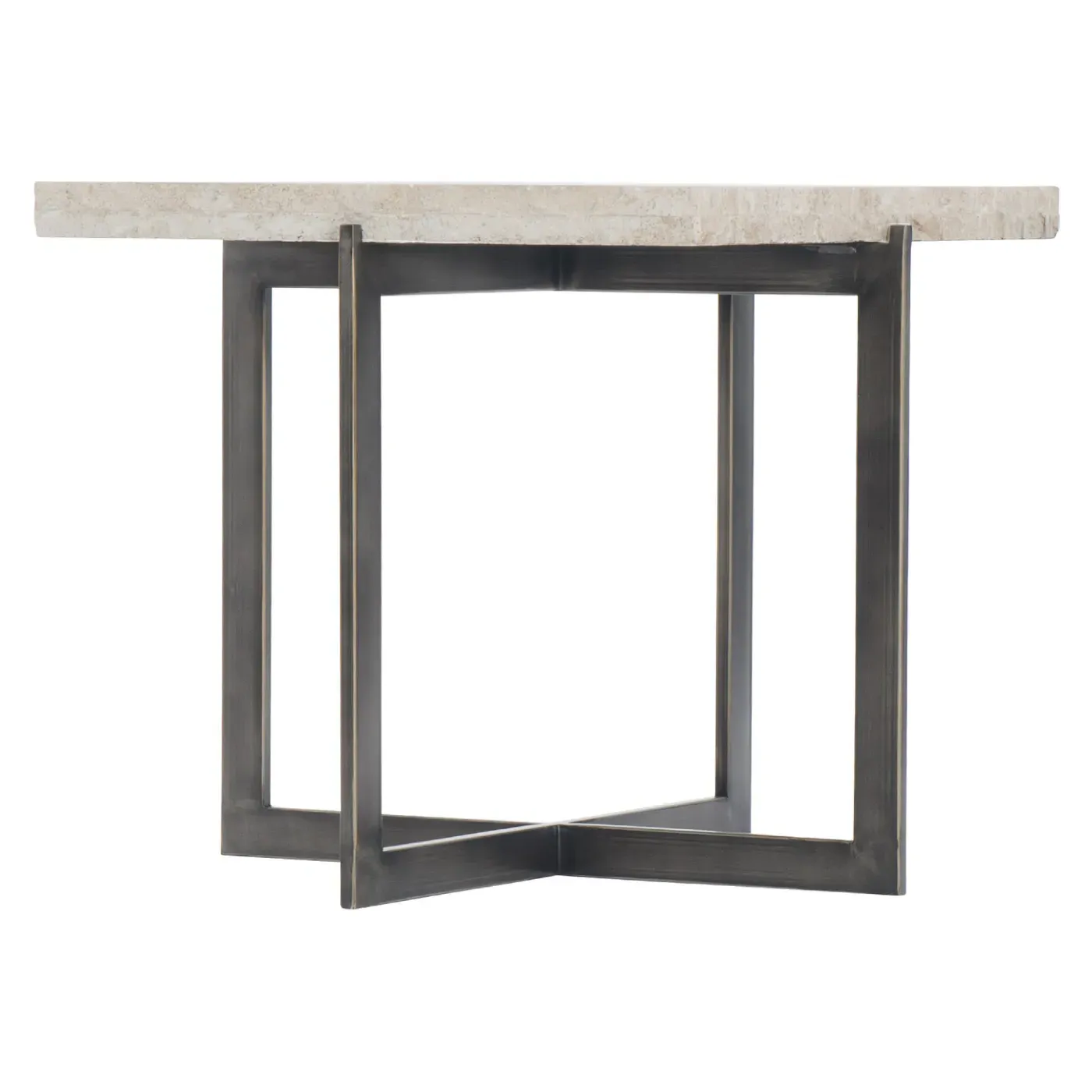 Hilda Square Coffee Table - Grey, Travertine Stone image