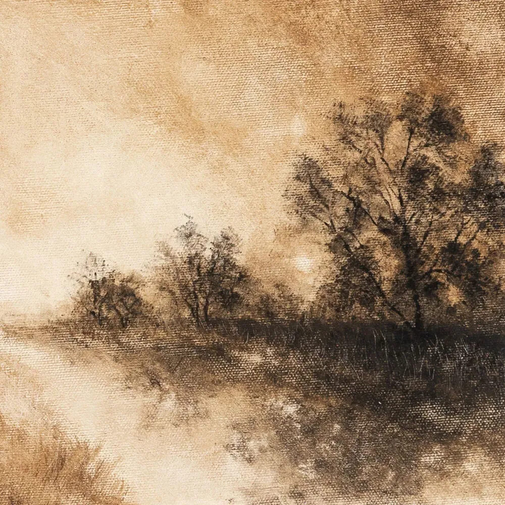 Hillside Haze II Wall Art - Brown, Canvas