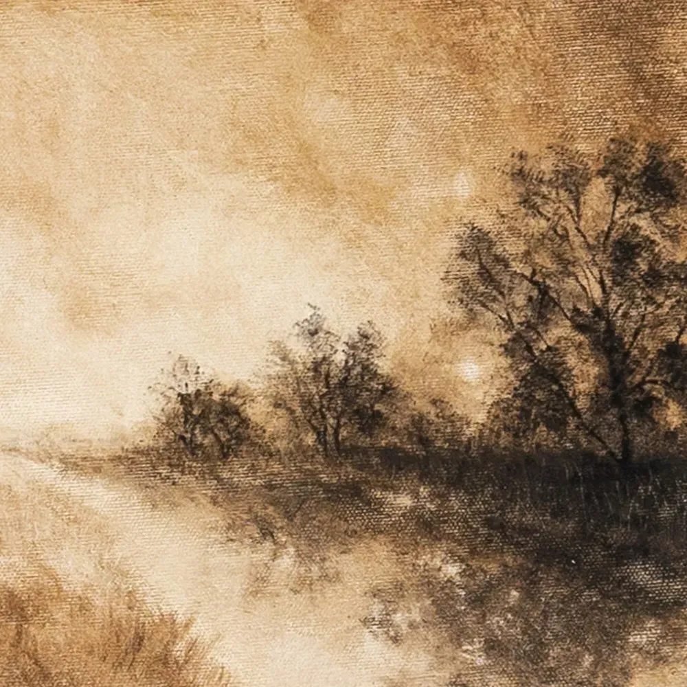 Hillside Haze II Wall Art - Brown, Canvas