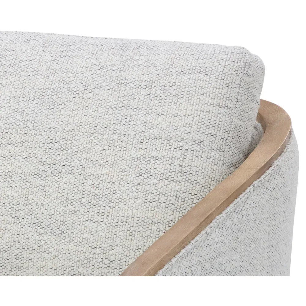 Hines Swivel Lounge Chair - Brown, Merino Cotton