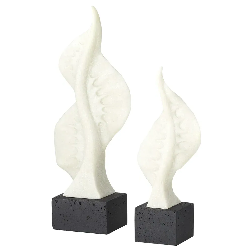 Hiro Sculpture Set of 2 - Cream, Ricestone
