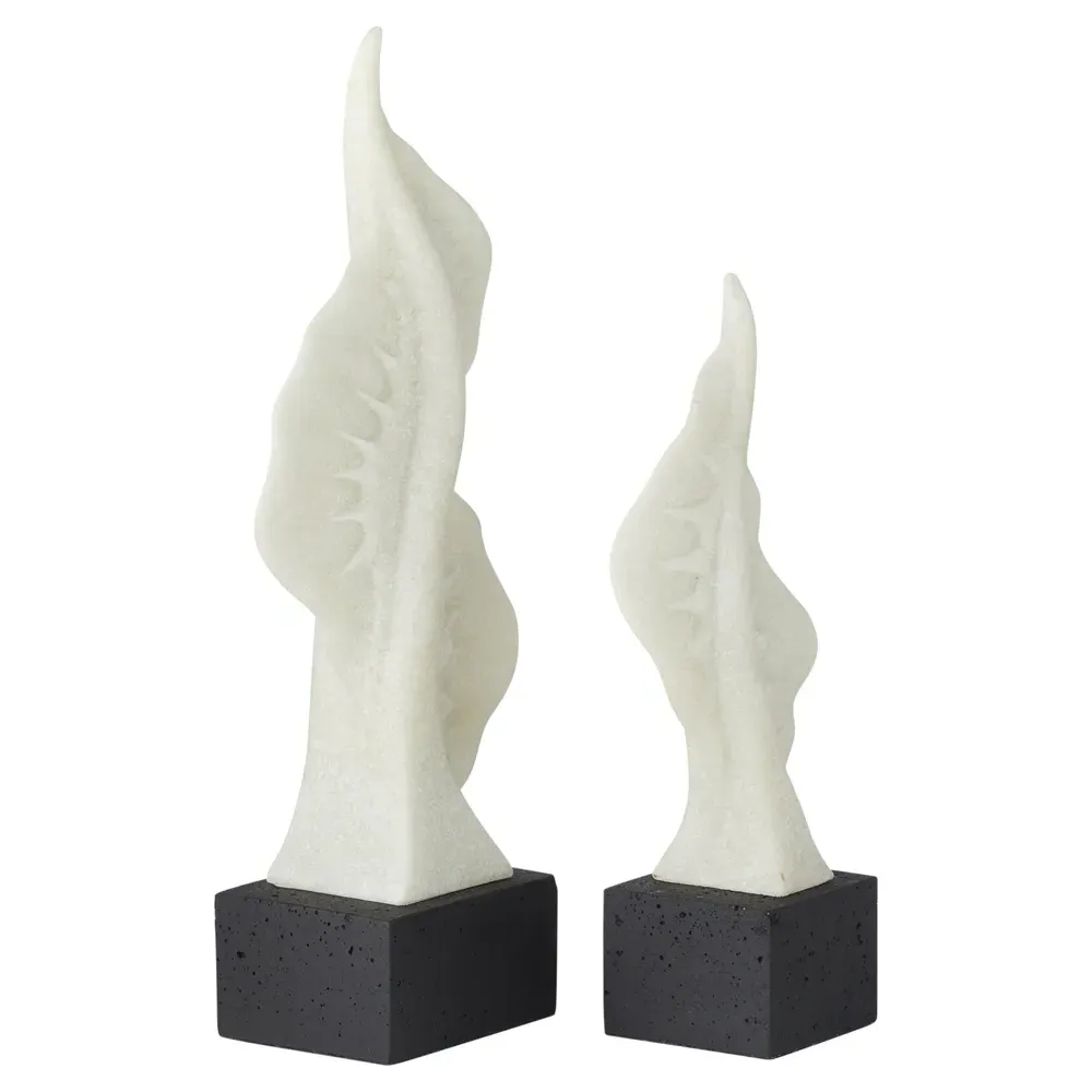 Hiro Sculpture Set of 2 - Cream, Ricestone