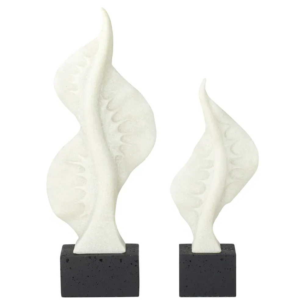 Hiro Sculpture Set of 2 - Cream, Ricestone