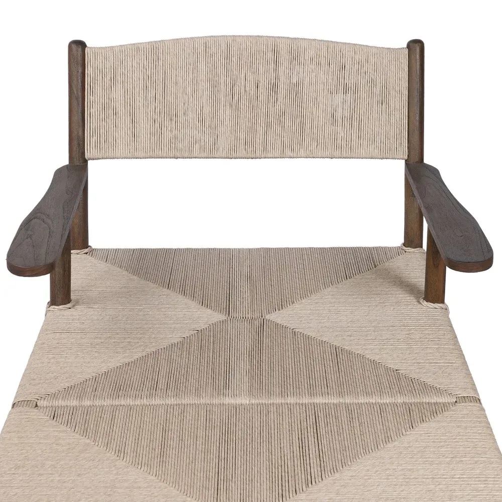 Hirom Outdoor Chaise Lounge - Brown, Teak