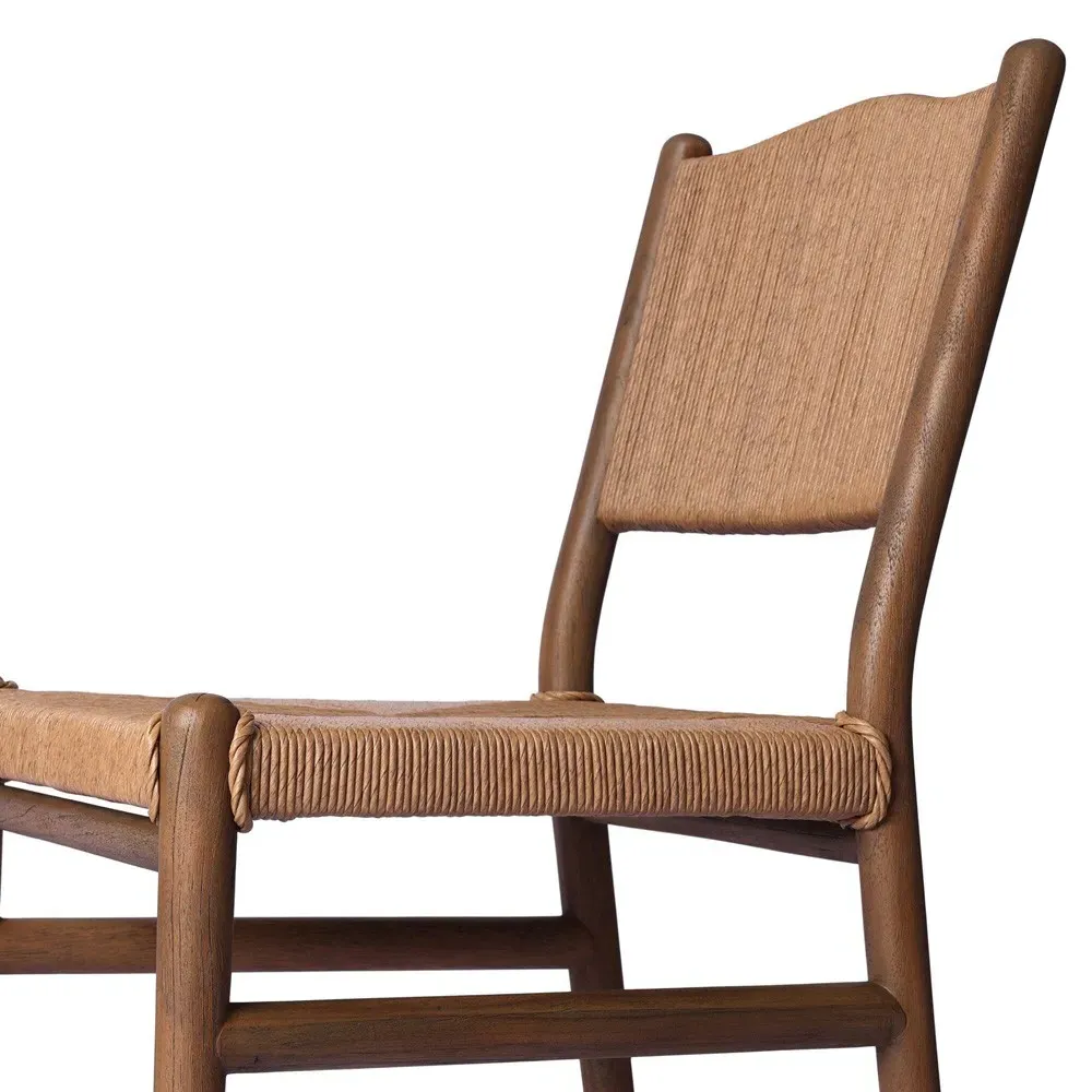 Hirom Outdoor Dining Chair - Brown, Teak