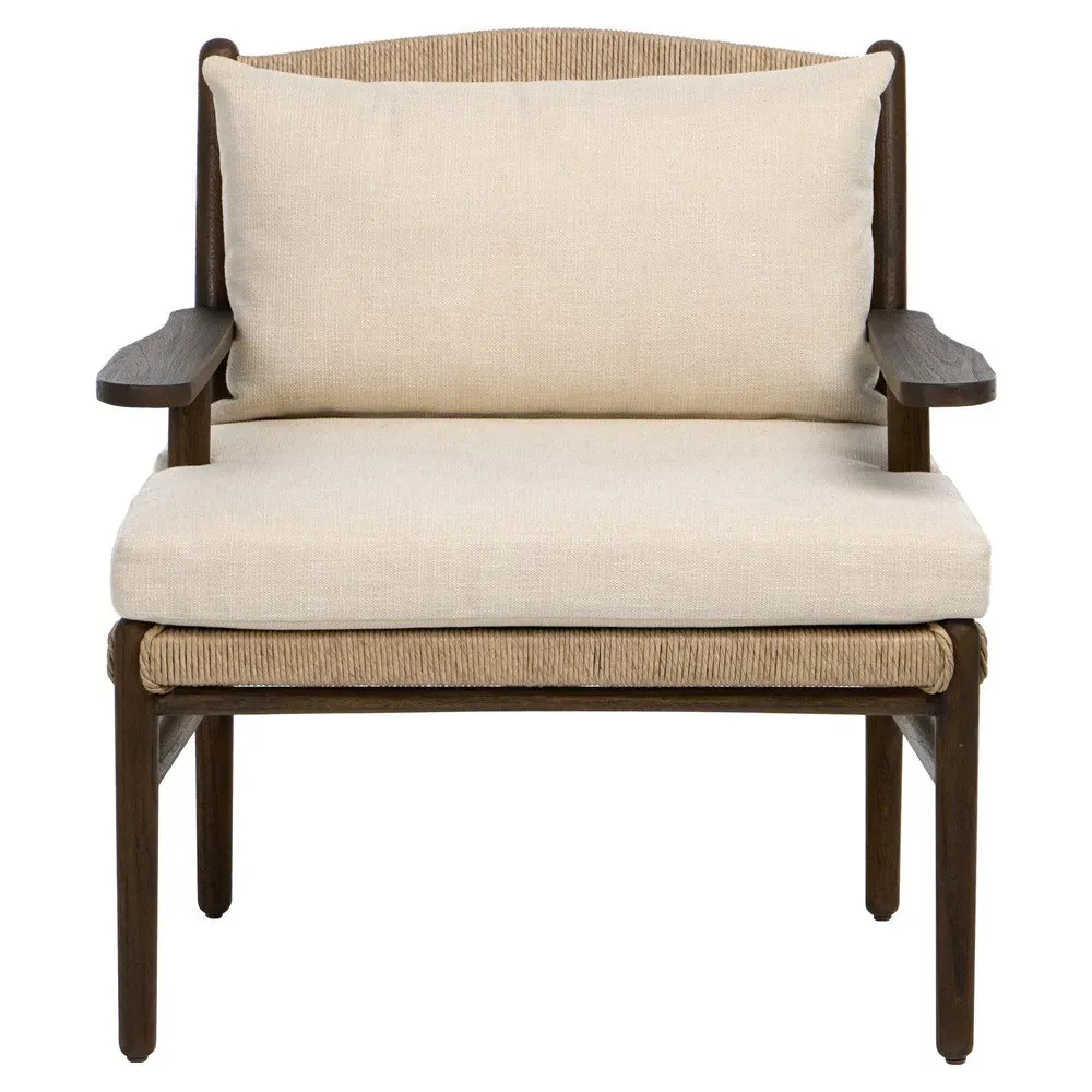 Hirom Woven Outdoor Lounge Chair - Brown, Teak image