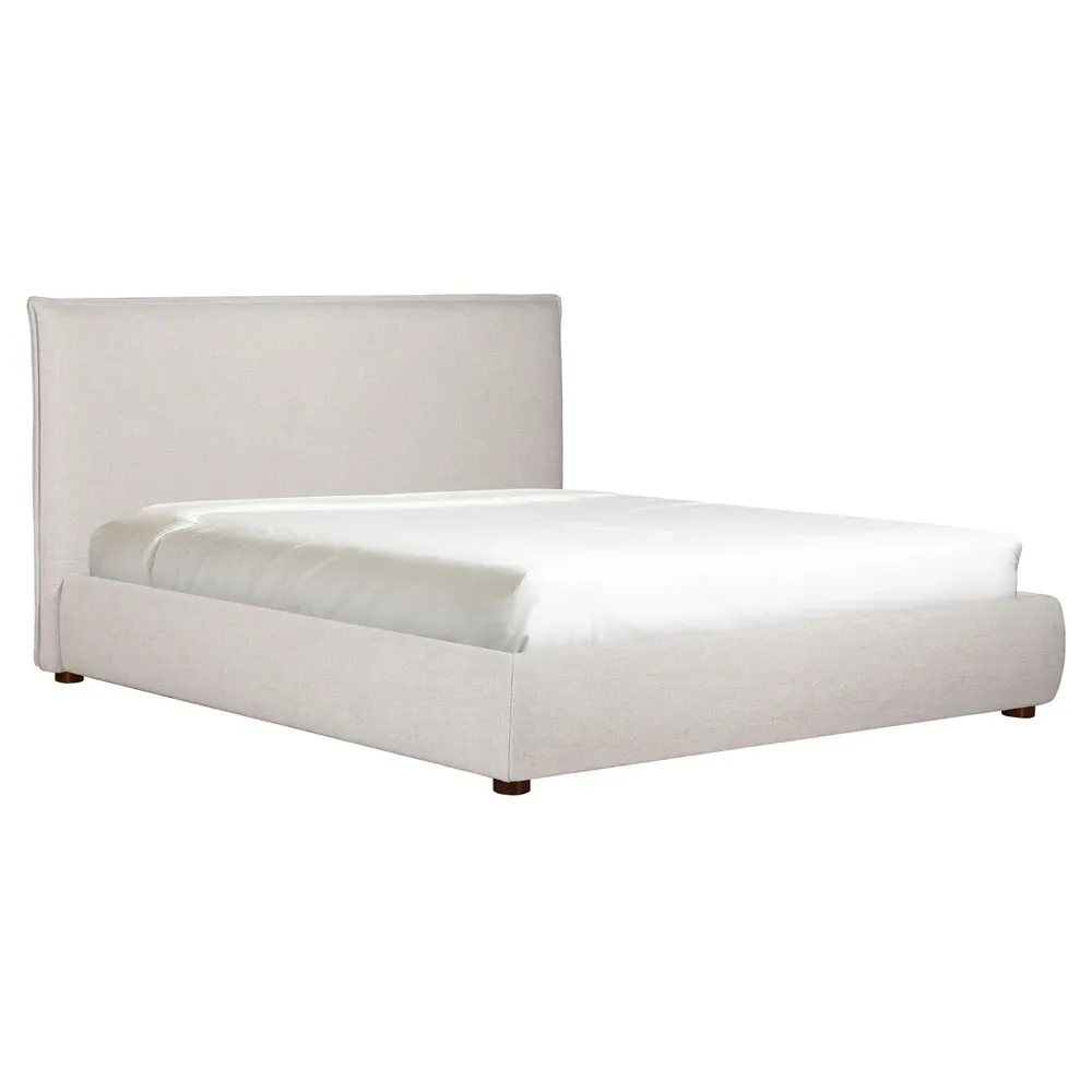 Holden King Size Upholstered Bed - Grey, Linen