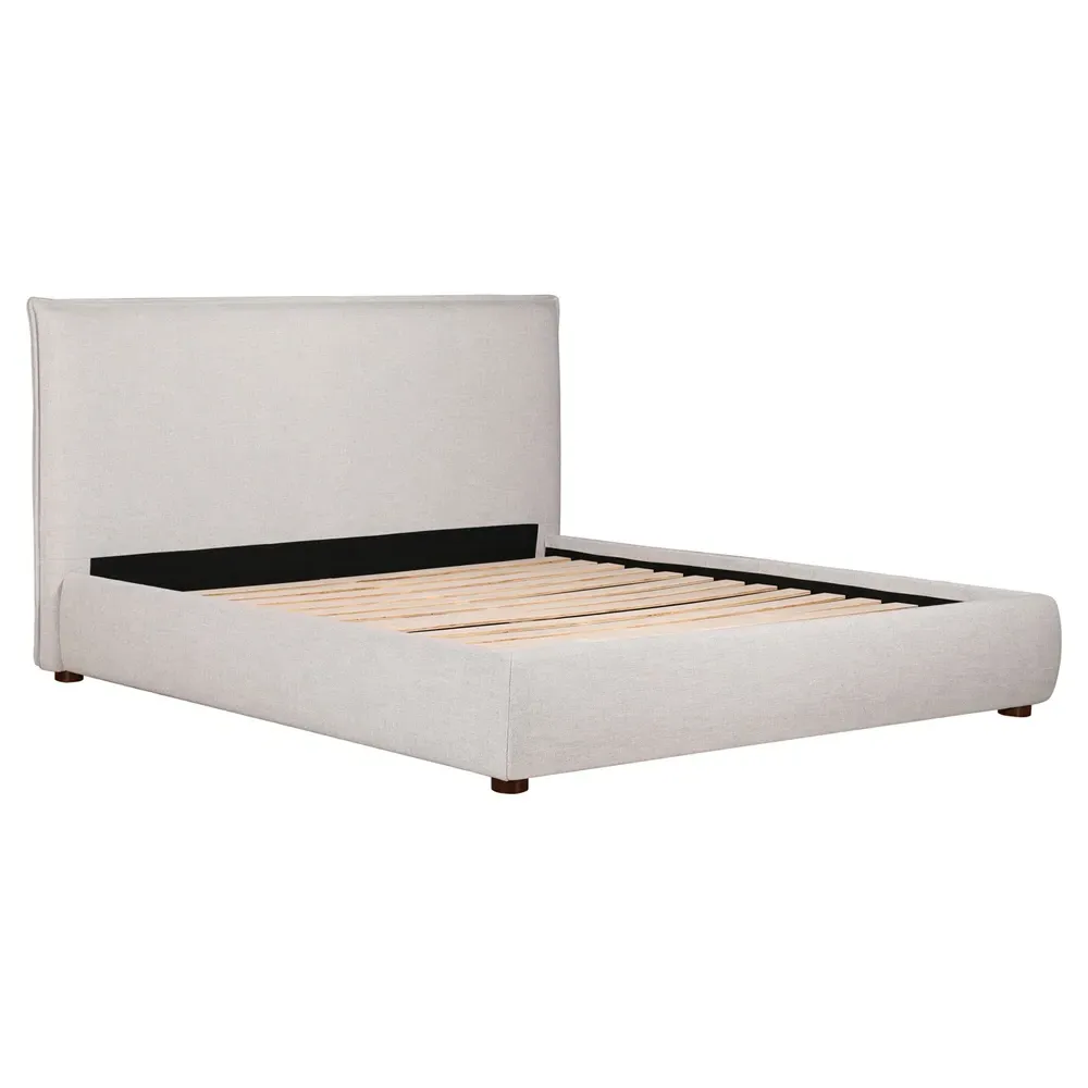 Holden King Size Upholstered Bed - Grey, Linen