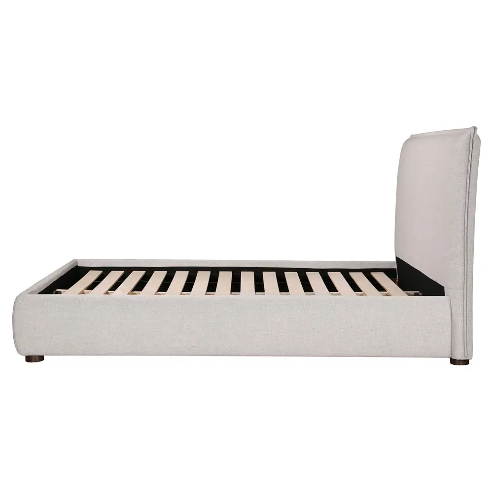 Holden King Size Upholstered Bed - Grey, Linen