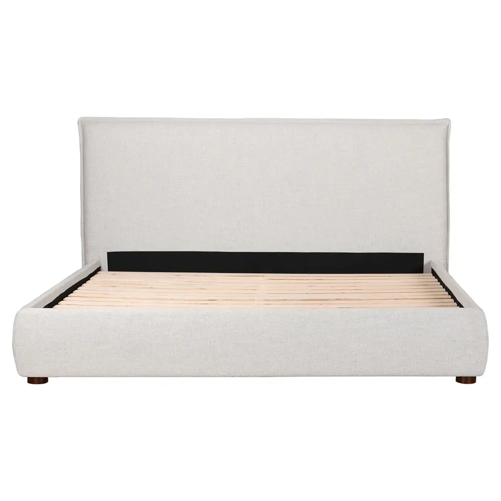 Holden Queen Size Upholstered Bed - Grey, Linen