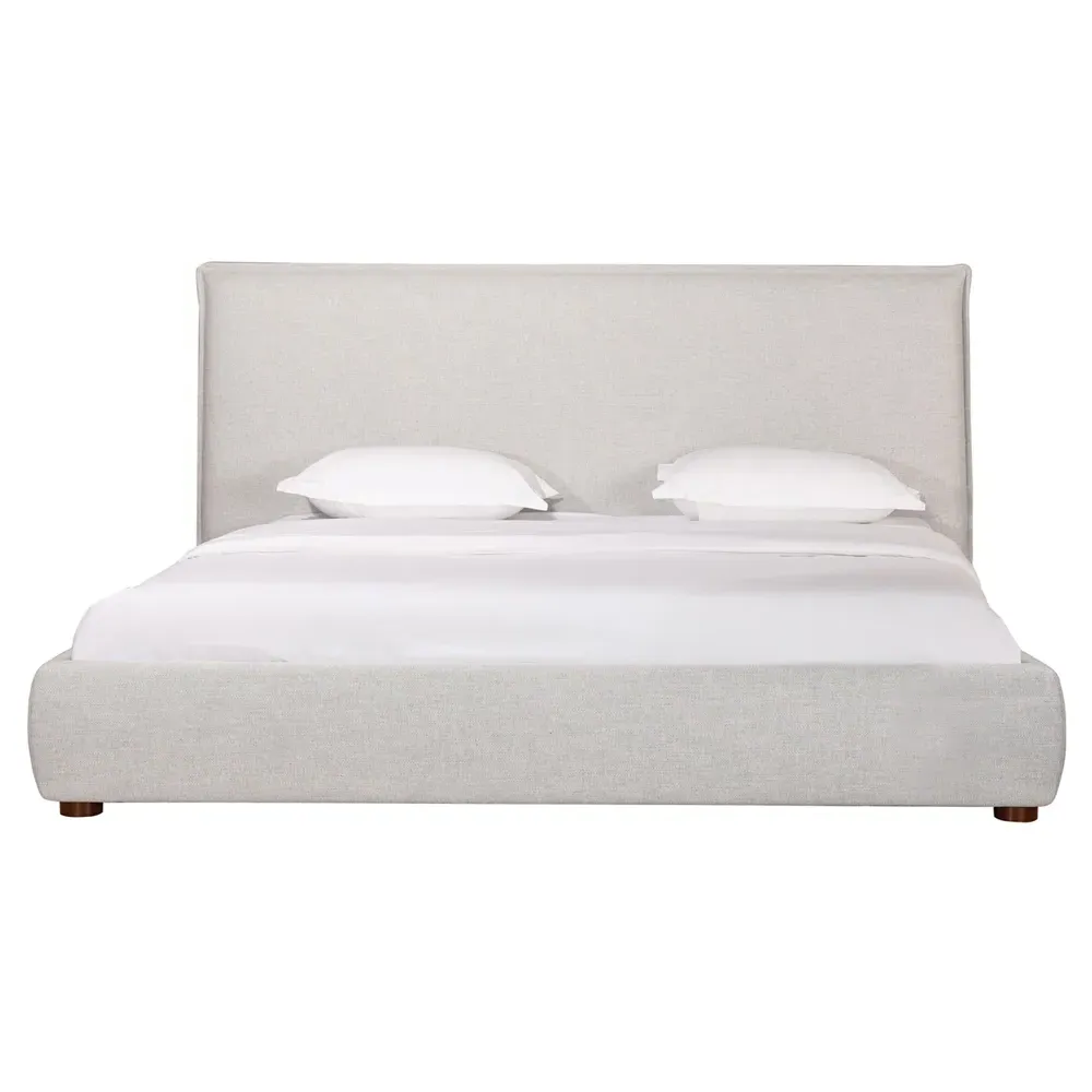 Holden Queen Size Upholstered Bed - Grey, Linen image
