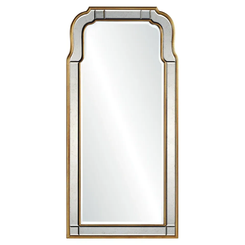Holiday Hollywood Regency Arch Wall Mirror - Gold Leaf image
