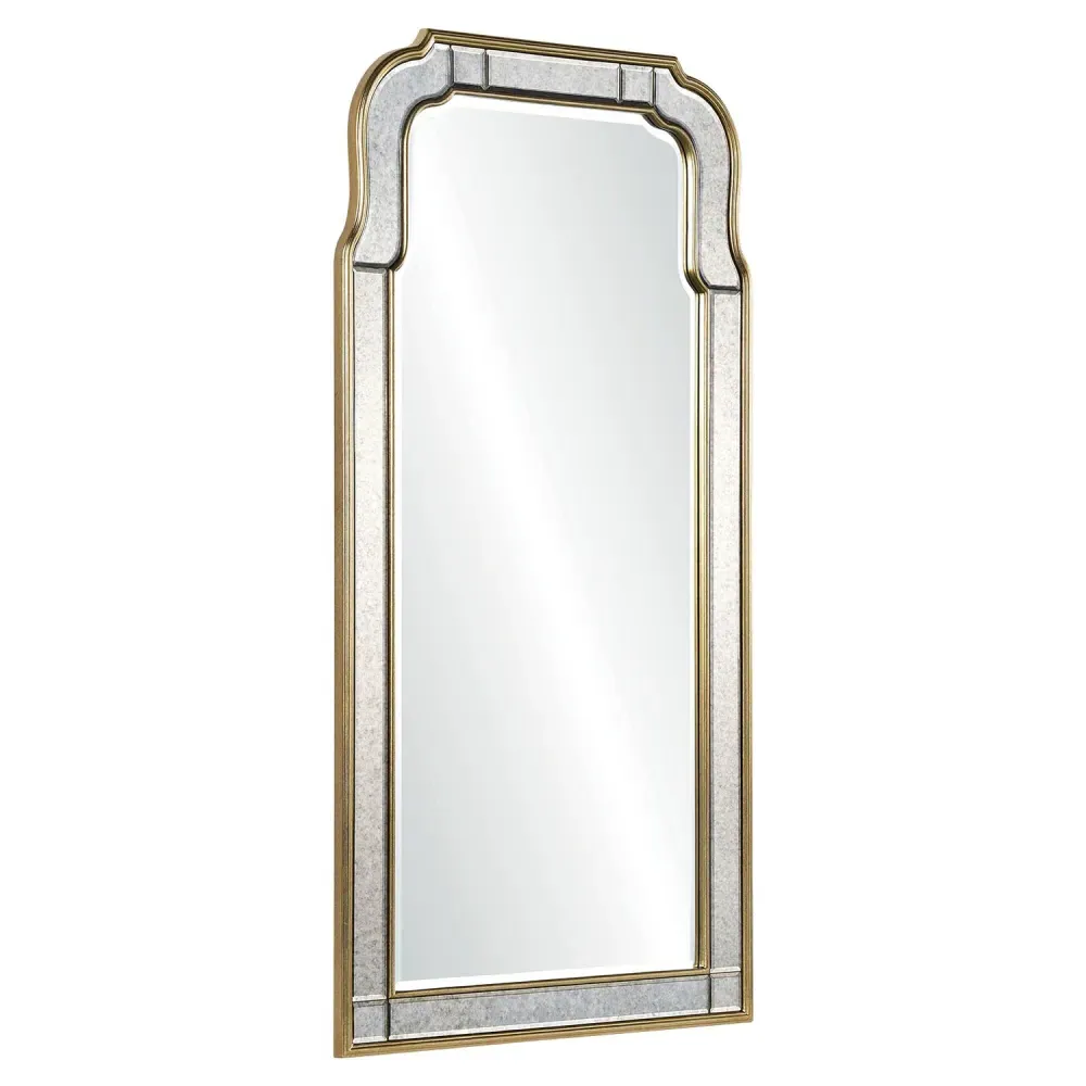 Holiday Hollywood Regency Arch Wall Mirror - Silver Leaf