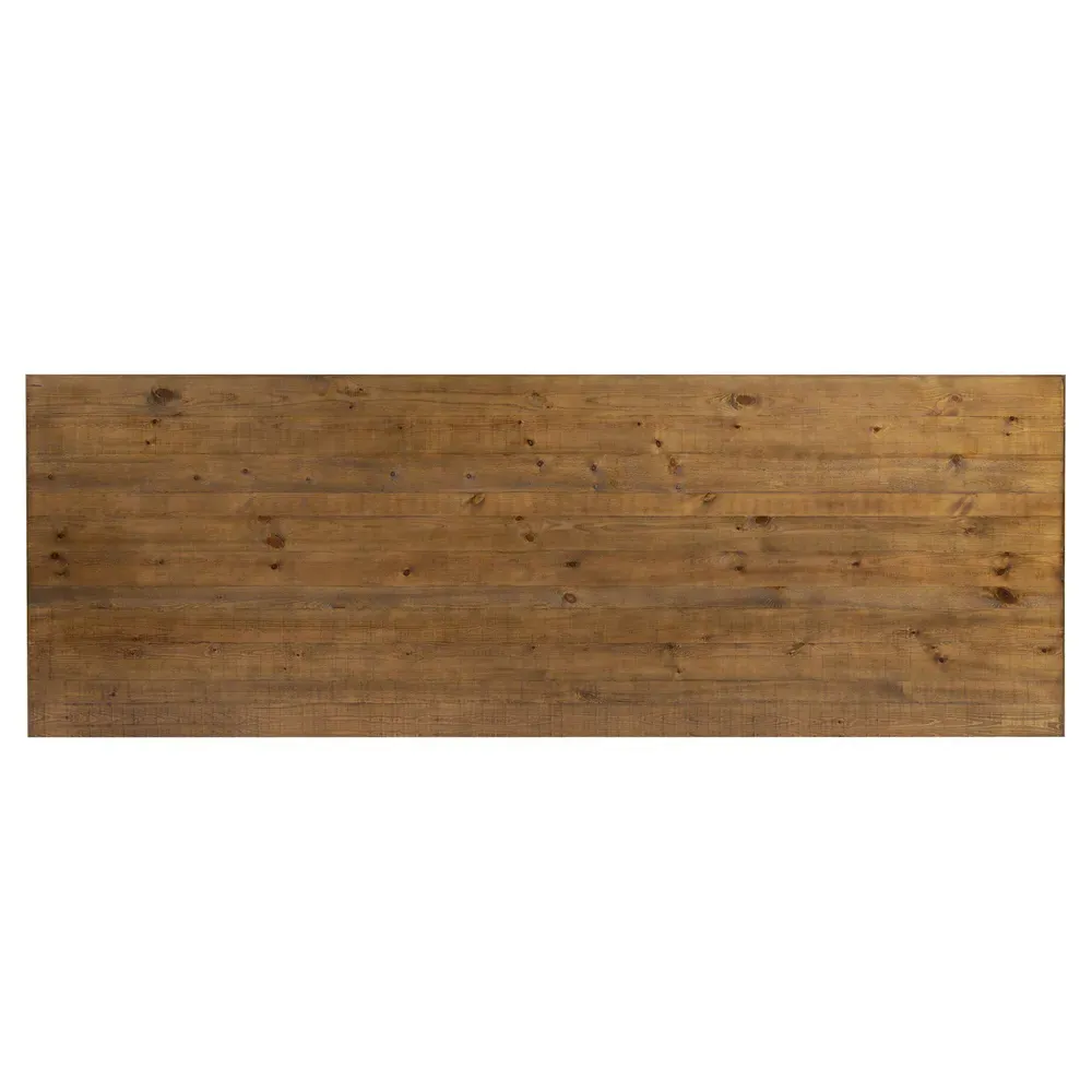 Holland Large Rectangular Dining Trestle Table - Brown, Pine