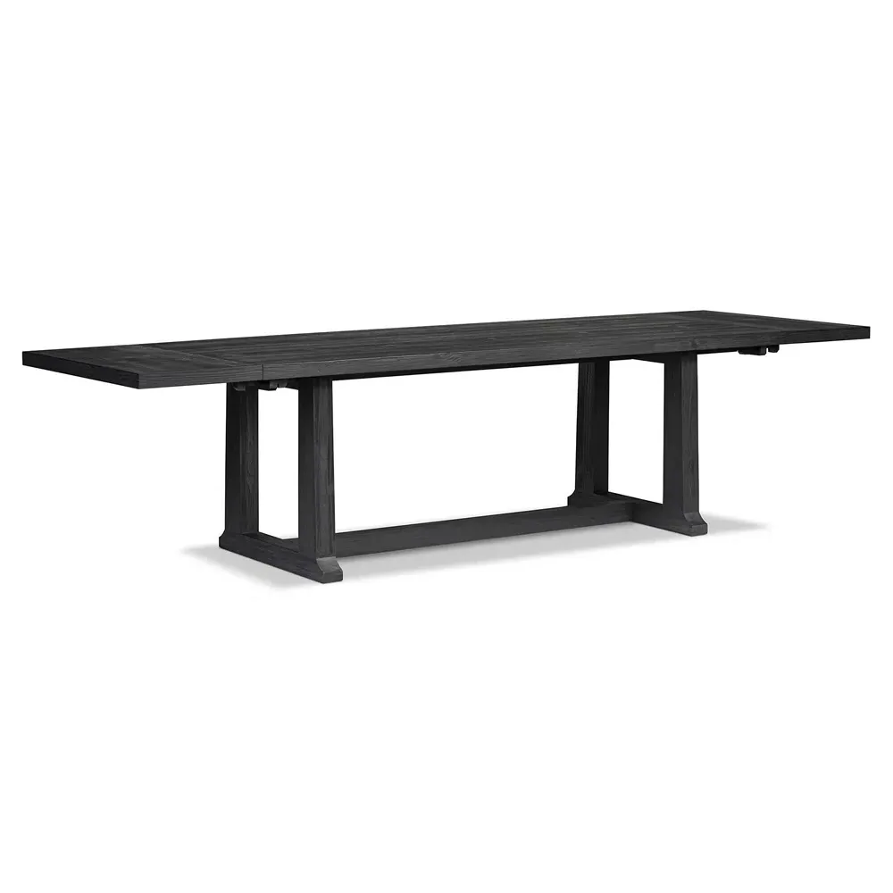 Holland Rectangular Extendable Dining Table - Black, Pine