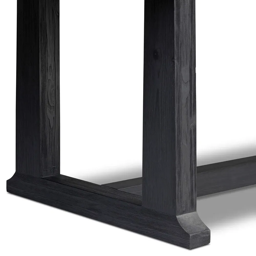 Holland Rectangular Extendable Dining Table - Black, Pine