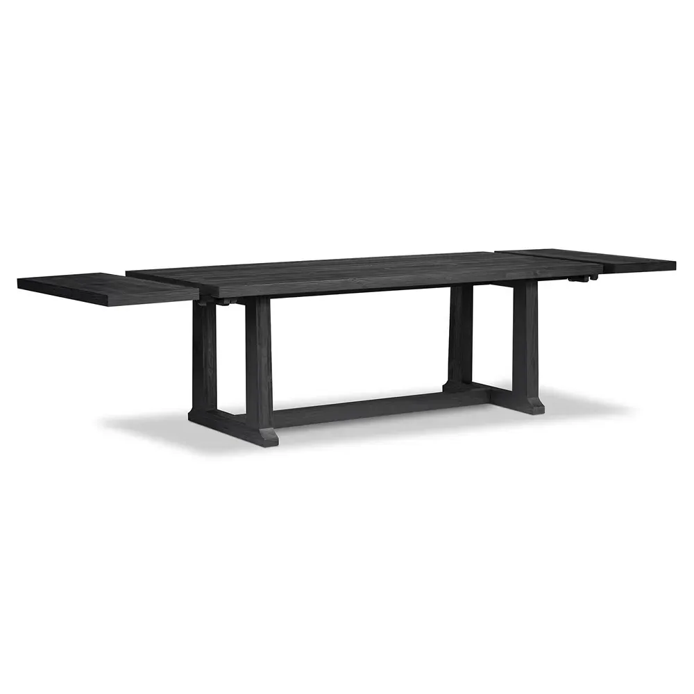 Holland Rectangular Extendable Dining Table - Black, Pine