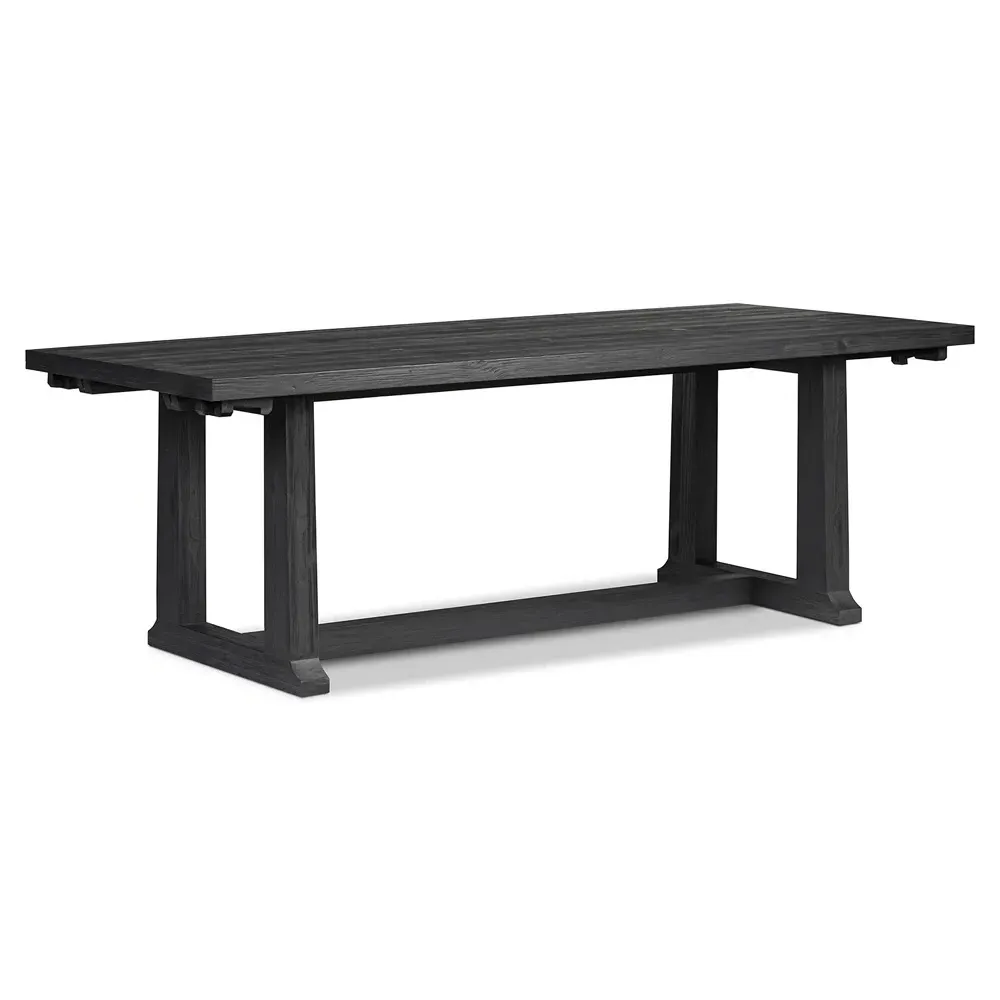 Holland Rectangular Extendable Dining Table - Black, Pine