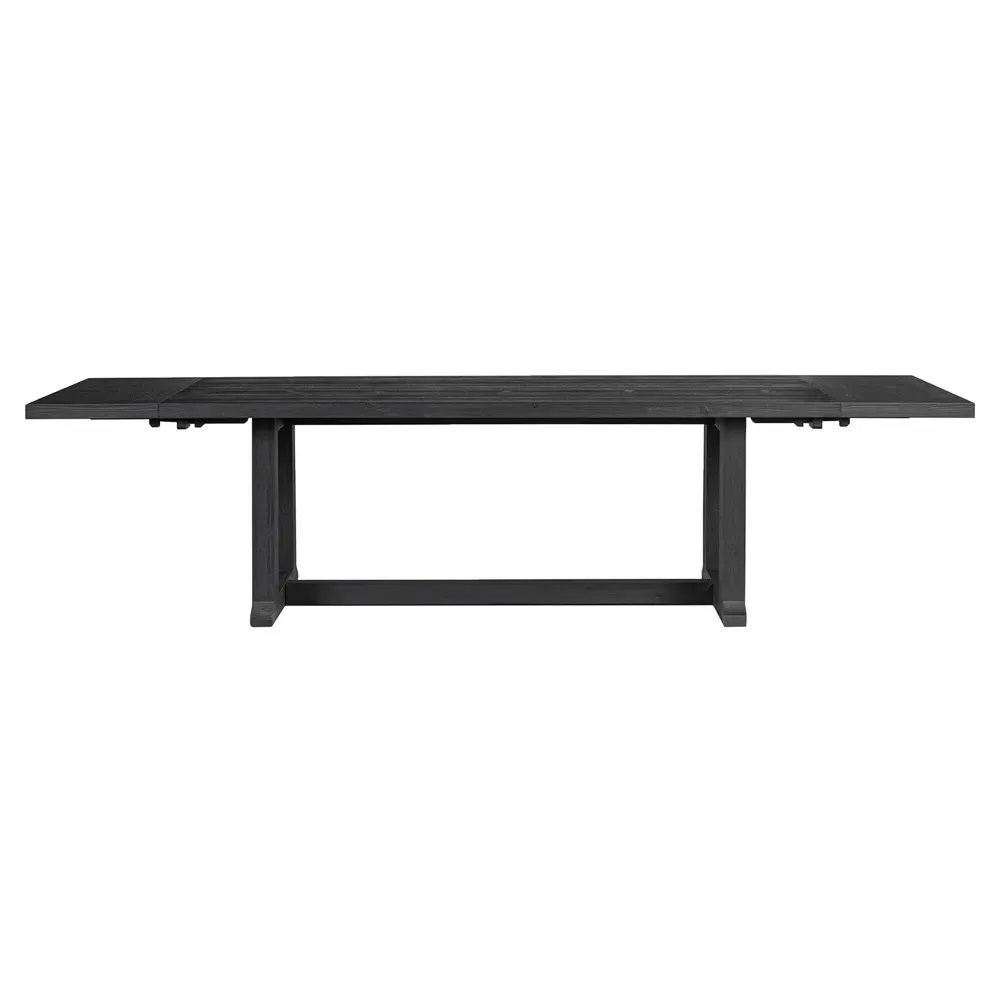 Holland Rectangular Extendable Dining Table - Black, Pine