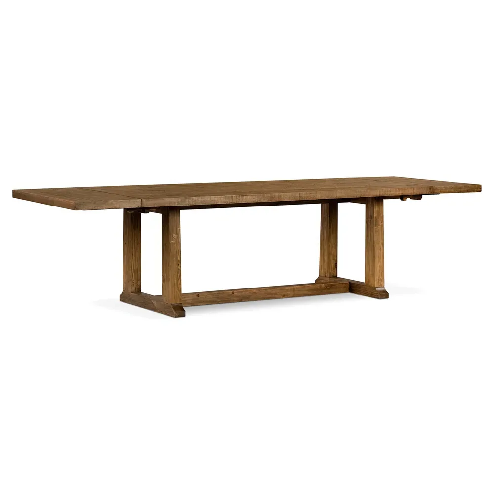 Holland Rectangular Extendable Dining Table - Brown, Pine