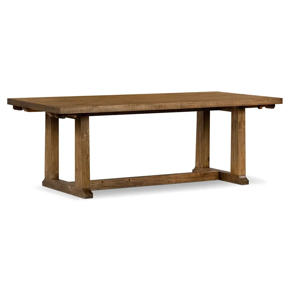 Holland Rectangular Extendable Dining Table - Brown, Pine