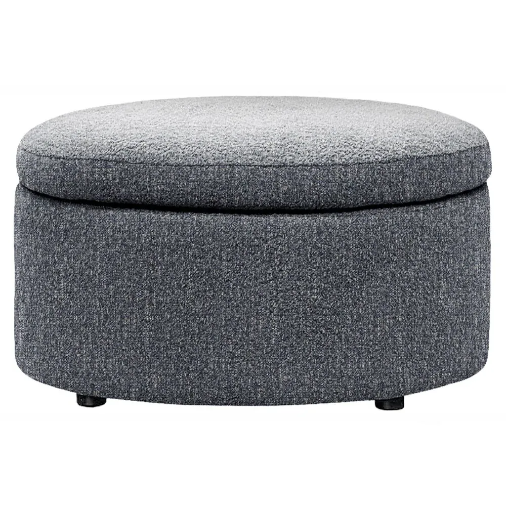 Holland Round Storage Ottoman - Fisherman Blue image