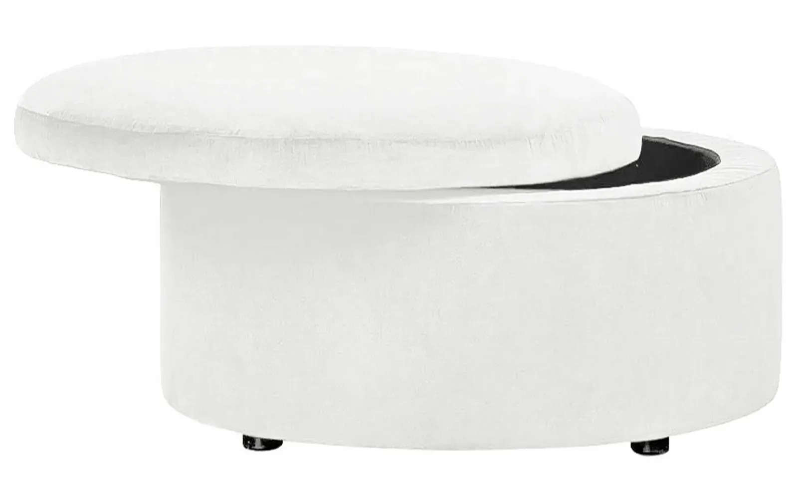 Holland Round Storage Ottoman - Marshmallow