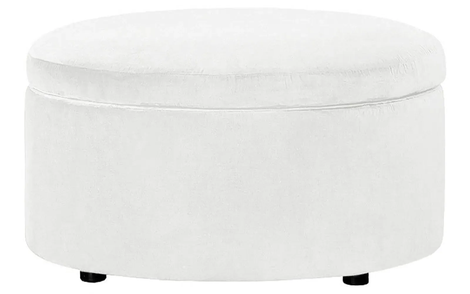 Holland Round Storage Ottoman - Marshmallow