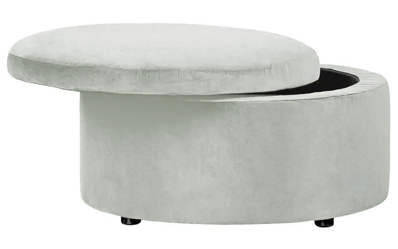 Holland Round Storage Ottoman - Sea Spray