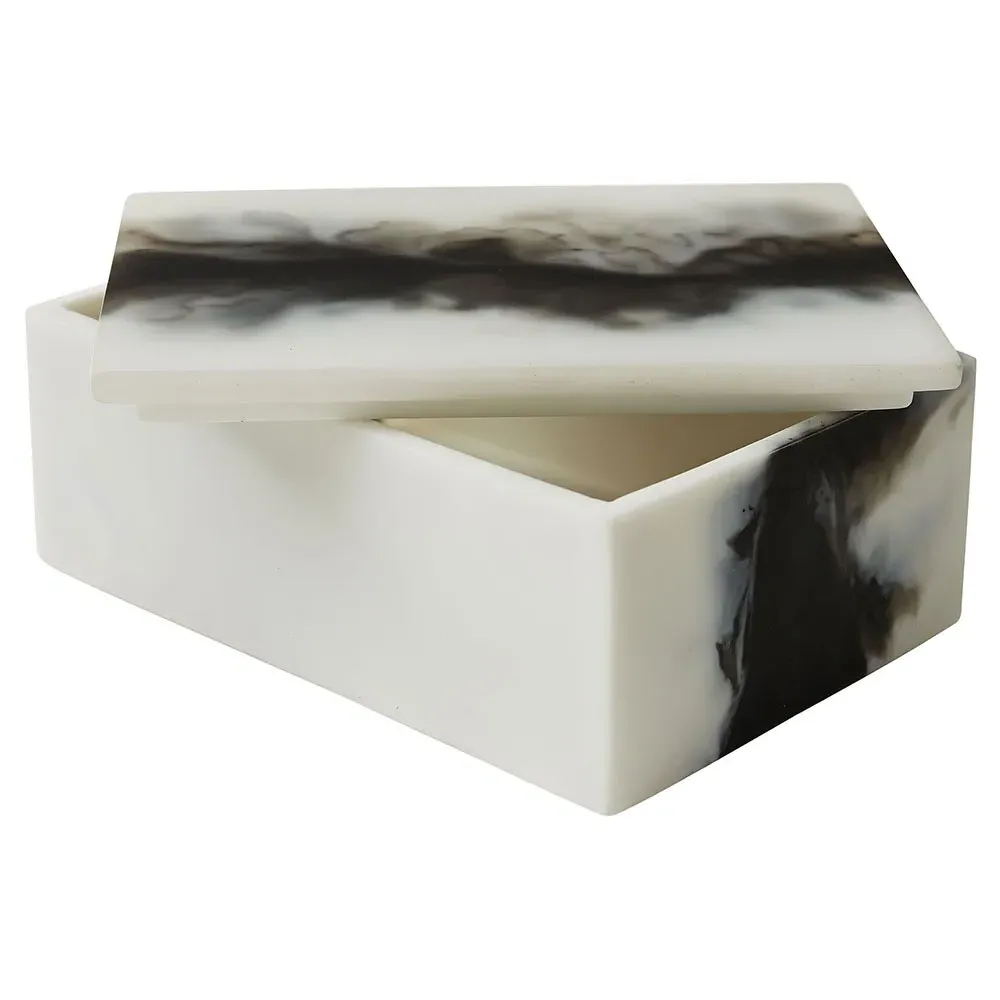 Hollie Decorative Boxes Set of 2 - Black, Resin