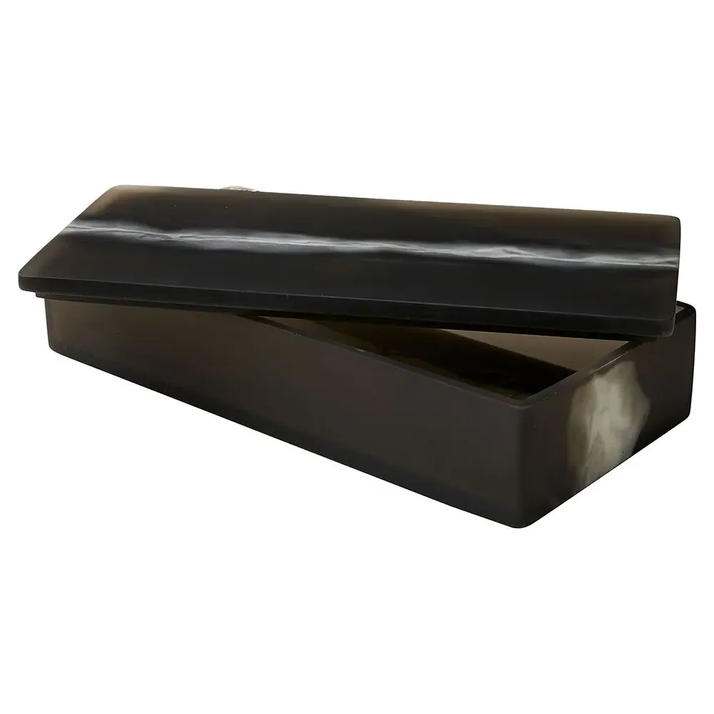 Hollie Decorative Boxes Set of 2 - Black, Resin